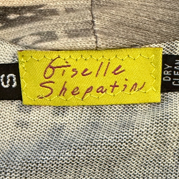 Giselle Shepatin Hand Dyed Art to Wear Ruffle Snap Front Tunic Top Dress Small - Picture 2 of 5